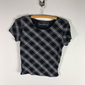 Reformation Crop Top Short Sleeve Tee Black *51